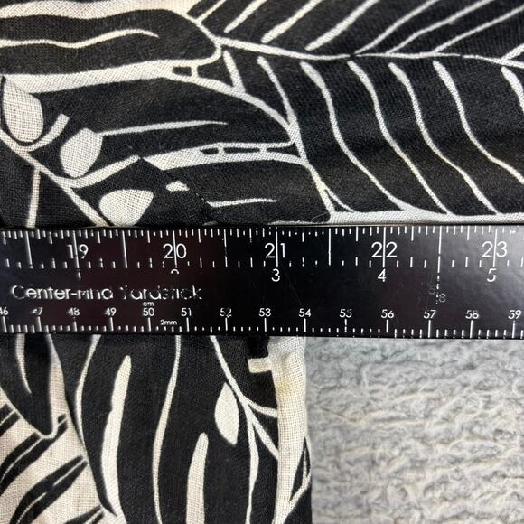 Cynthia Rowley 100% Linen Top Large Boho Natural Tropical Floral Off Shoulder - Picture 6 of 10